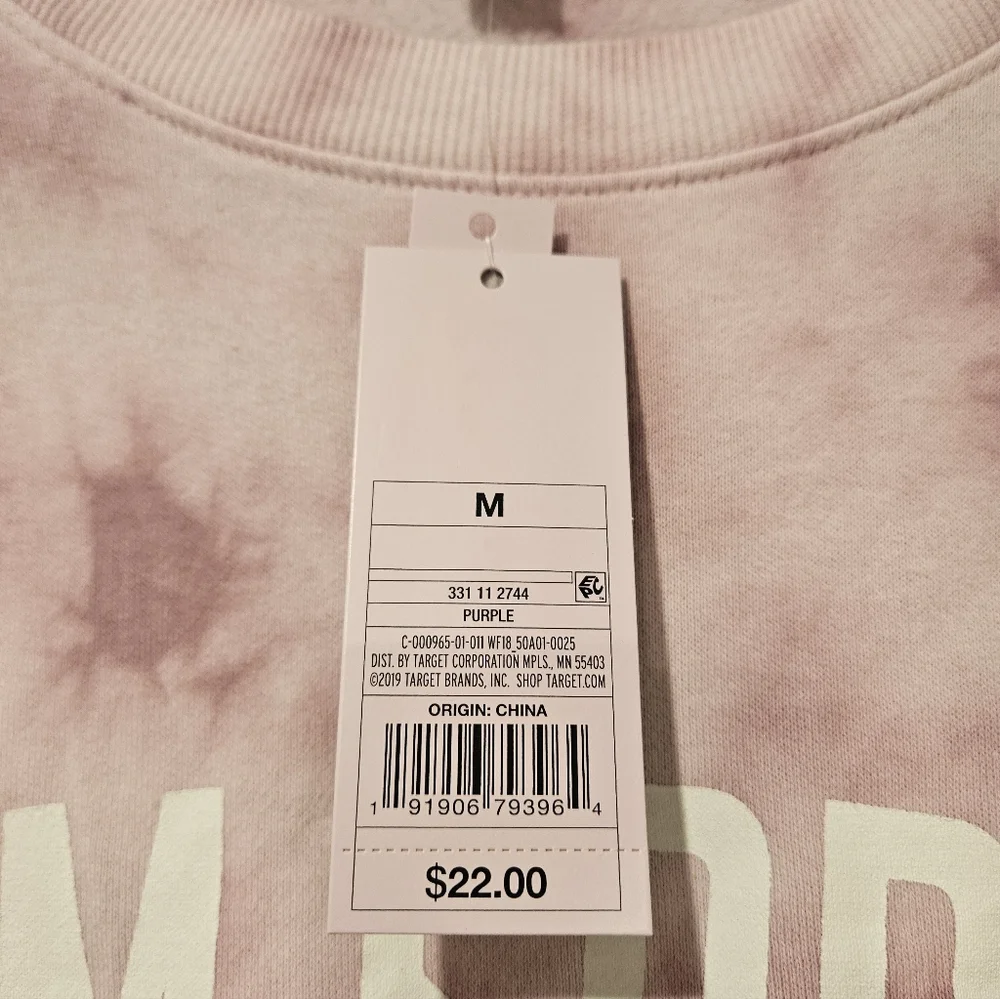 Wild Fable Women's "Palm Springs" Pink Tie-Dye Crewneck Sweatshirt, Size Medium - Picture 3 of 4